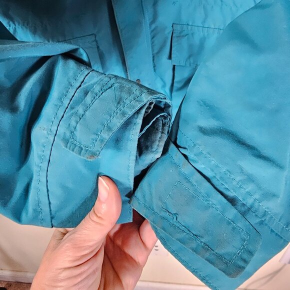 Vintage LL Bean Jacket Womens L Teal‎ Baxter State Parka Wool Blanket Lined USA - Picture 7 of 14